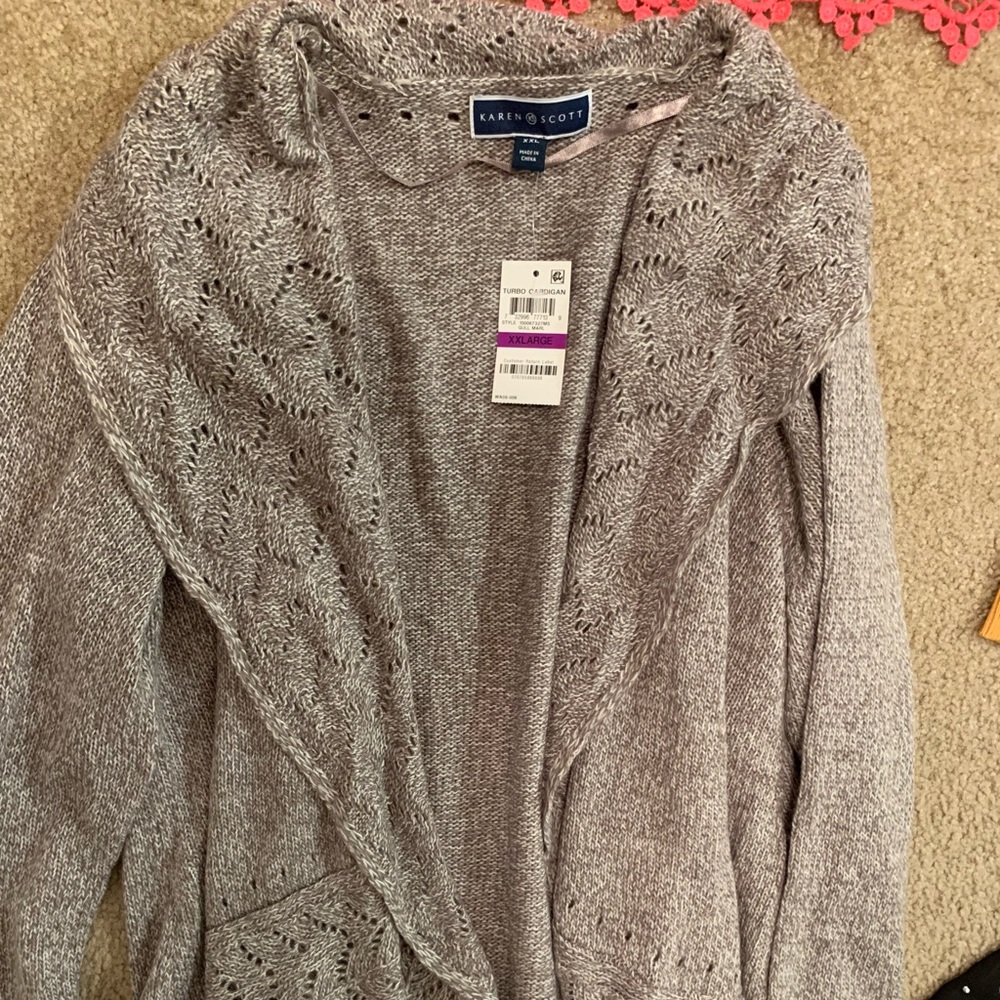 Karen Scott soft cardigan NEW NWT